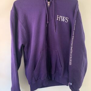 HWS Purple Zip Men's Hoodie